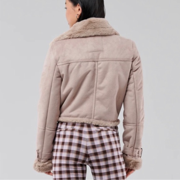 Hollister Faux Shearling Biker Jacket - Picture 2 of 6